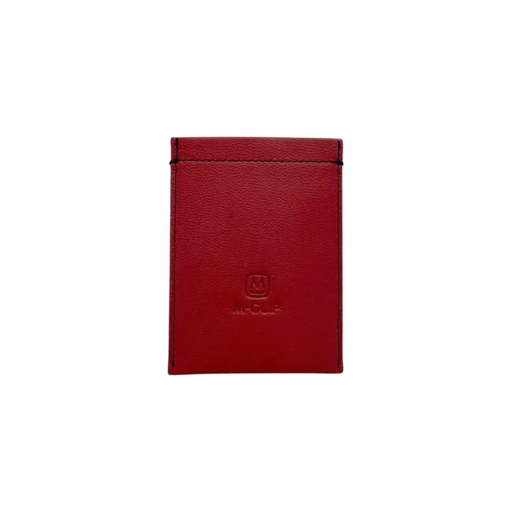 M-CLIP Leather RFID Case Vertical in Red